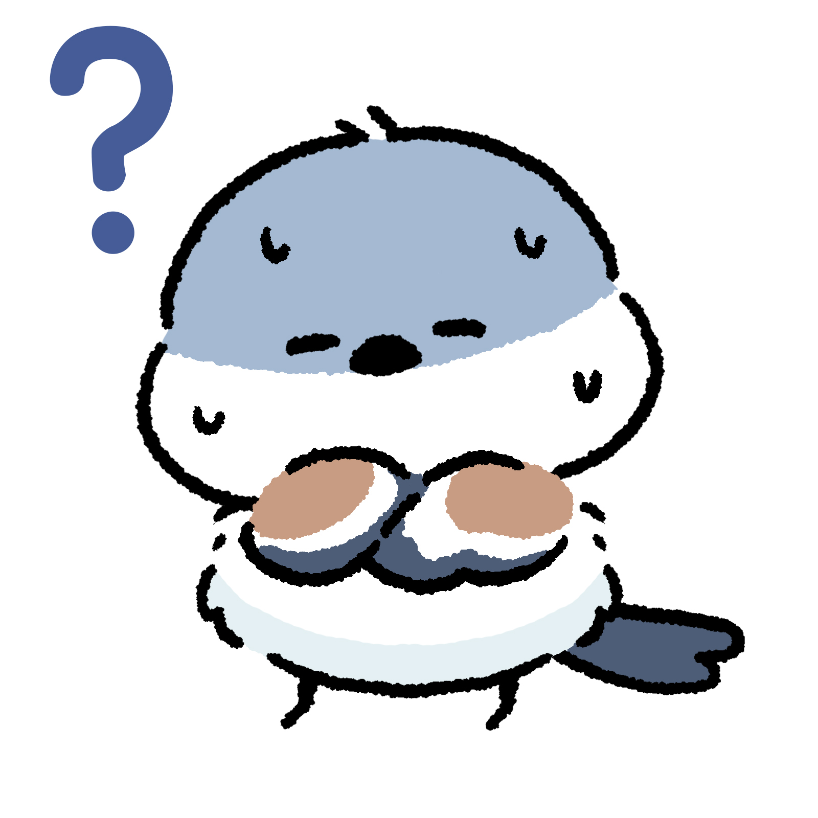 悩むシマエナガ