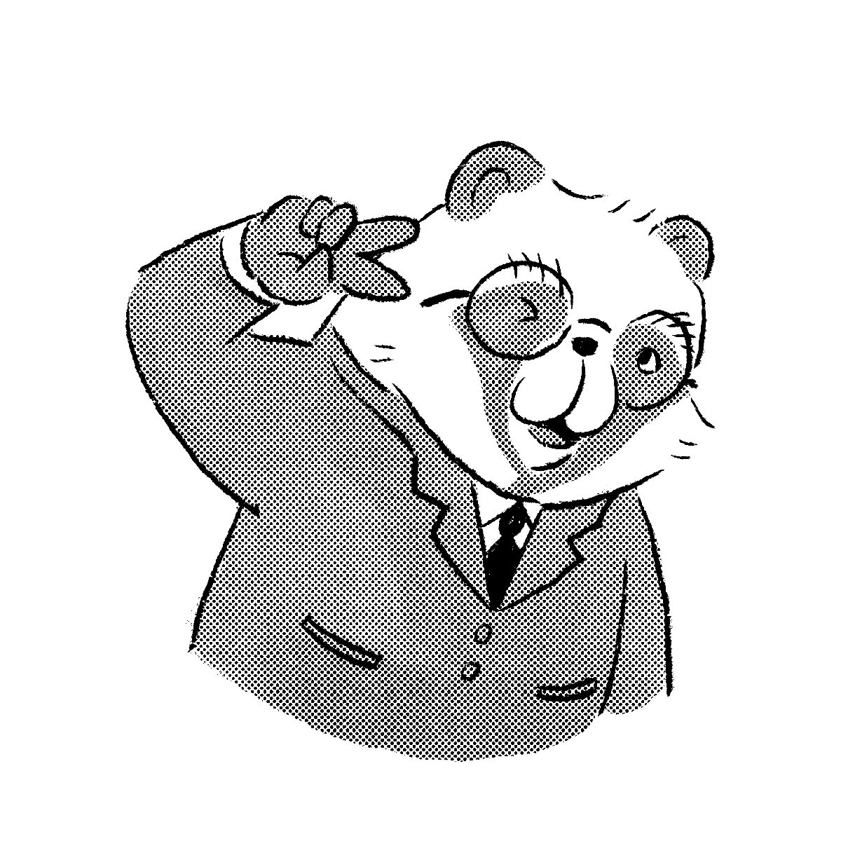 ピースするたびたぬき